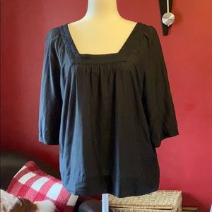 Gap Black semi sheer top